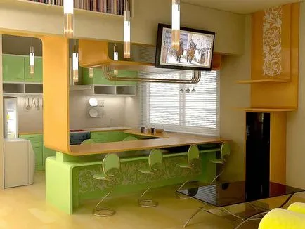 Interior Design konyha-étkező és a konyha stúdió friss ötletekkel 2017 30 fotó