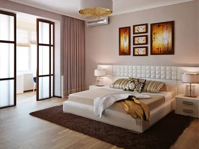 Hálószoba design és egy loggia fotó