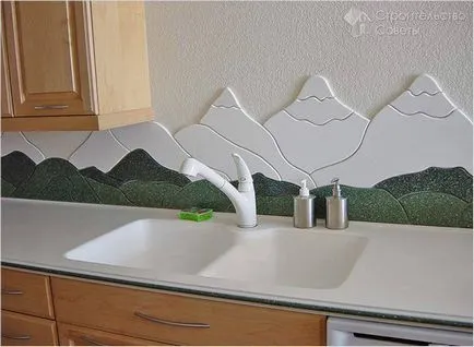 A design a falak a konyhában - tervezési ötletek a konyha falai (fotó)