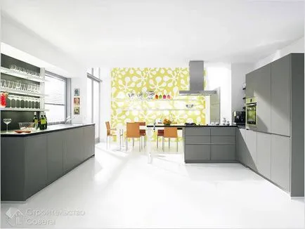 A design a falak a konyhában - tervezési ötletek a konyha falai (fotó)