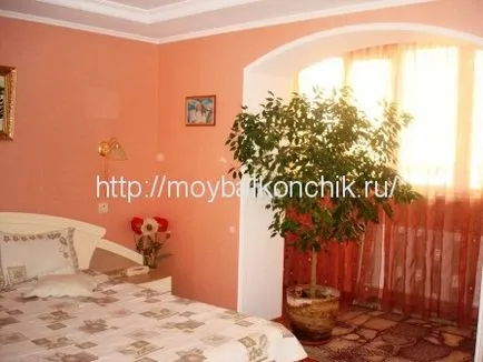 Hálószoba design párosul erkélyes
