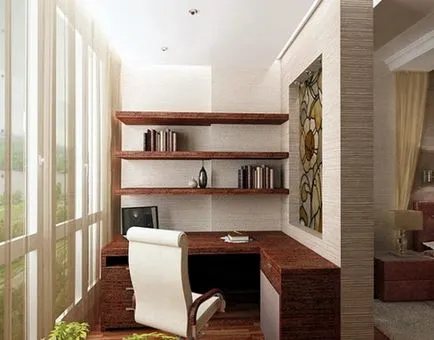 Hálószoba design és egy loggia fotó