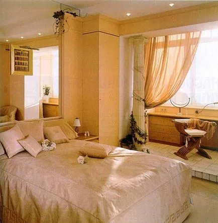 Hálószoba design és egy loggia fotó