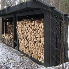 Woodshed az országban a kezüket egy fényképet, és hogyan kell építeni egy woodshed