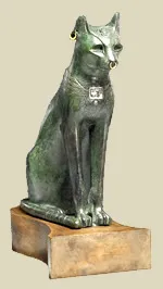 Az egyiptomi istennő Bastet (Bast) - istennő fejét egy macska - egyiptomi piramisok örökre!