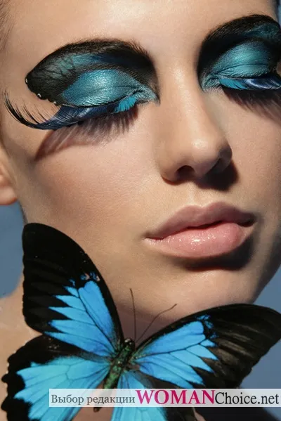 Fantasy make-up - fénykép és friss ötletek (pillangó) Fantasy make-up - fénykép és friss ötleteket
