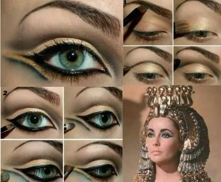Fantasy smink, lépésről lépésre fotó (fantázia szem smink) Fantasy make-up, lépésről lépésre fotó