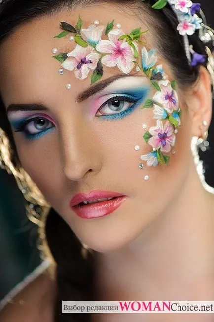 Fantasy make-up - fénykép és friss ötletek (festmény) Fantasy make-up - fénykép és friss ötleteket