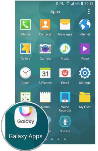 Galaxy -alkalmazásain fajta program
