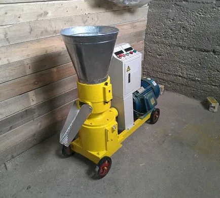 Granulátor kezeddel, épület portál