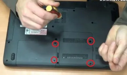Utasítások szétszerelés, összeszerelés és tisztítás a port a laptop Samsung R525