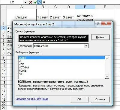 Egy logikai operátor Ha az Excel