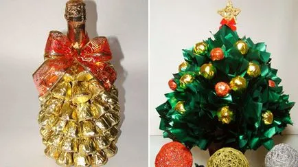 Mely cikkeket cukorkák, ostyák lehet saját kezűleg Újévi