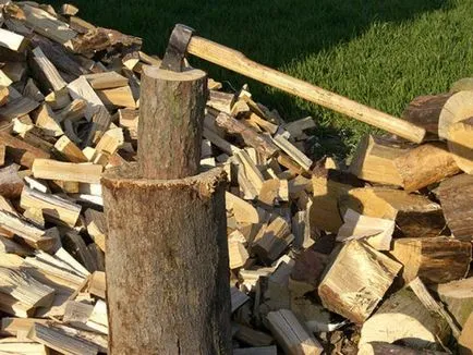 Hogyan fát vágni baltával és fejsze, aprító gépek, mint a fát csavart kúp