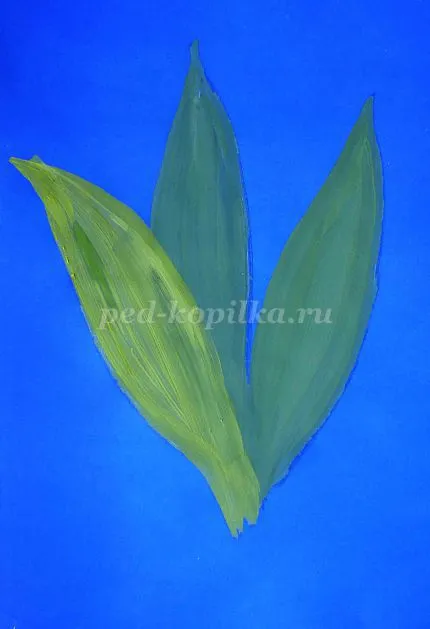 Hogyan kell felhívni a gyöngyvirág gouache szakaszaiban