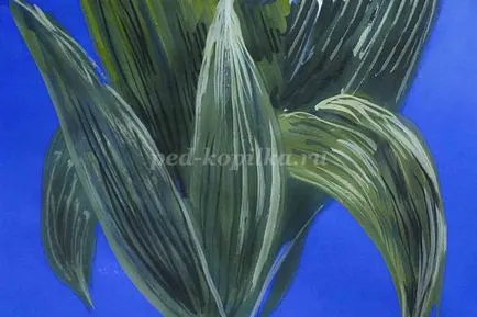 Hogyan kell felhívni a gyöngyvirág gouache szakaszaiban