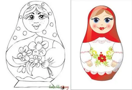 Hogyan kell felhívni a ceruzát szakaszokban matryoshka (orosz fészkelő baba) Hogyan kell felhívni a ceruzát matryoshka szakaszaiban