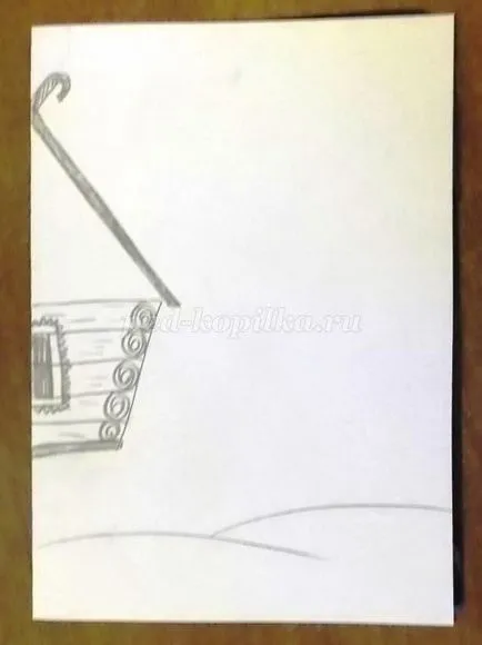 Hogyan kell felhívni a kunyhójába Baba Jaga ceruza szakaszában fotókkal gyermekek 5-6-7 év (kunyhó csirkecomb) Hogyan kell felhívni a kunyhójába Baba Jaga ceruza szakaszában fotókkal gyermekek 5-6-7 éves