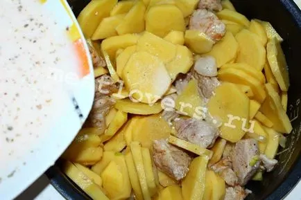 Hogyan tegye ki a burgonya hússal recept fotó multivarka