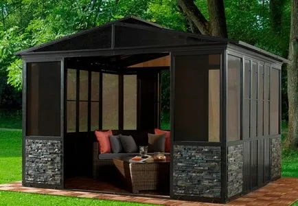 Hogyan építsünk egy pergola polikarbonátból kezük