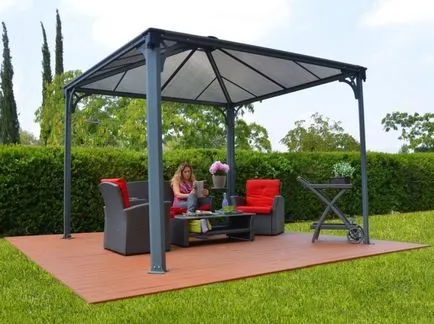 Hogyan építsünk egy pergola polikarbonátból kezük