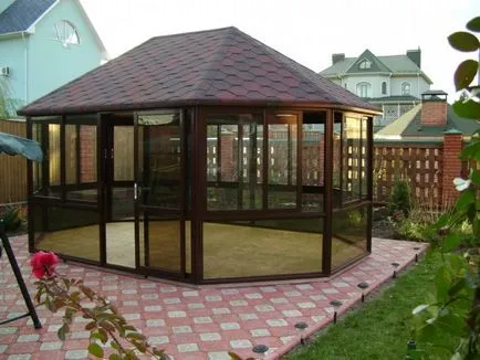 Hogyan építsünk egy pergola polikarbonátból kezük