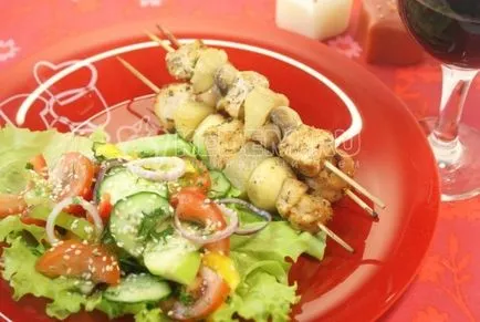 Főzni nyárs hal - hal kebab recept