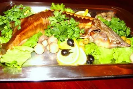 Főzni sült tokhal fóliába a sütőben az egész recept fotó (tok) Főzni sült tokhal fóliába a sütőben az egész recept egy fotó