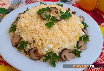 Hogyan kell főzni egy finom saláta burgonya és gomba - lépésről lépésre recept fotók (saláta) Hogyan kell főzni egy finom saláta burgonya és gomba - lépésről lépésre recept fotók
