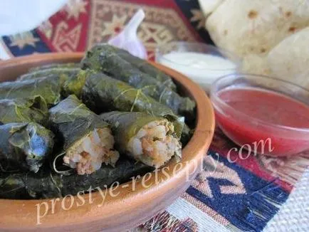 Főzni dolma otthon lépésről lépésre recept fotók