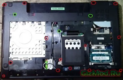 Hogyan szét és tisztítsa meg a port a laptop lenovo g580 - lenovo g580 laptop tisztító