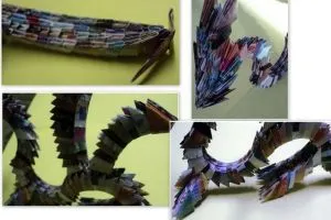 Hogyan készítsünk egy dinoszaurusz papírból (dinoszauruszok) Hogyan készítsünk egy dinoszaurusz papírból
