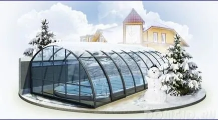 Hogyan készítsünk egy pavilon a medence a kezüket, típusú medence csarnokok