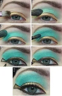 Hogyan hozzunk létre egy egyiptomi makeup- bőrszín, a szem, a szemöldök és az ajkak