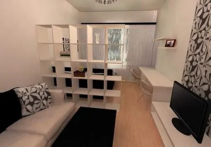 Hogyan lehet kombinálni a nappali és a hálószoba képek belsőépítészeti kombinált szoba (nappali) Hogyan lehet kombinálni a nappali és a hálószoba belső képek szobák egyesített kialakítás