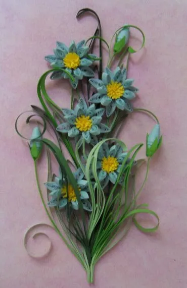 Festmények a technika Quilling (fotó)