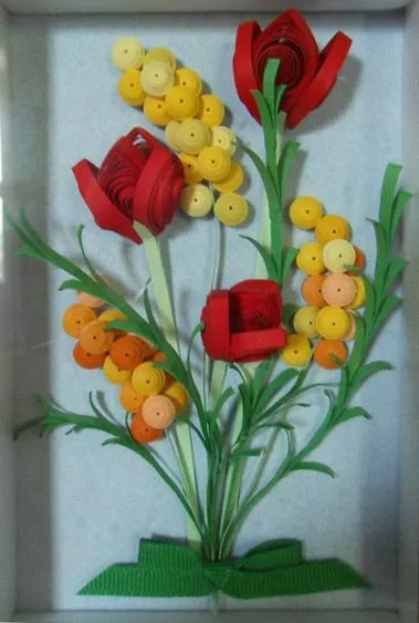 Festmények a technika Quilling (fotó)