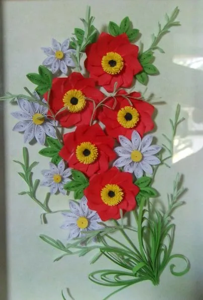 Festmények a technika Quilling (fotó)