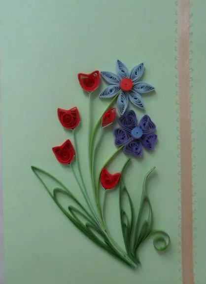Festmények a technika Quilling (fotó)