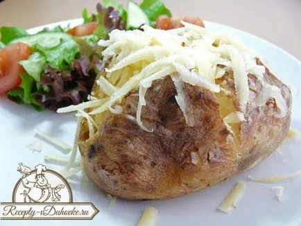 Burgonya sajttal sütőben főzés recept egy egyszerű, lépésről lépésre irányban (burgonya és sajt a sütőben) Burgonya sajttal sütőben recept egy egyszerű, lépésről lépésre irányban