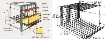 Ketrecek tojótyúkok kezüket