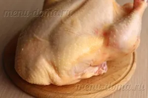 Csirke, sült egész kemencében recept egy fotó