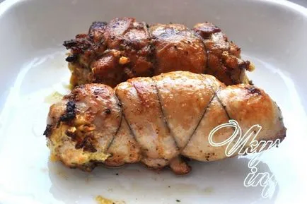 Csirke tekercs gombával recept fotó 1