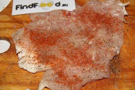 Csirke tekercs gombával recept egy fotó