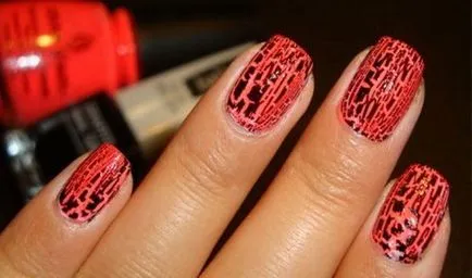 Nail krakelyur- lépcsőzetes létrehozása körömlakk repedéssel (köröm) Lac krakelyur- lépésről lépésre létrehozása körömlakk feltörni