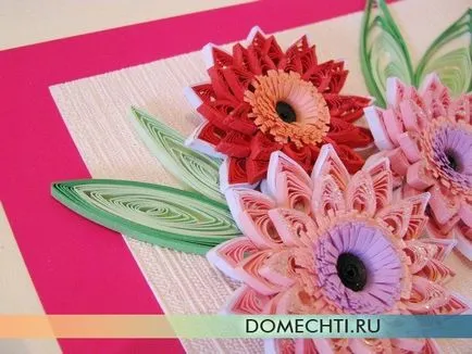 Quilling képet a papír meg a kezét a kezdők