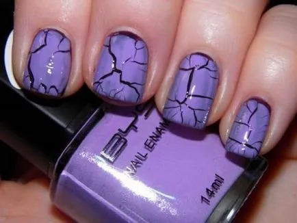 Nail krakelyur- lépcsőzetes létrehozása körömlakk repedéssel (köröm) Lac krakelyur- lépésről lépésre létrehozása körömlakk feltörni