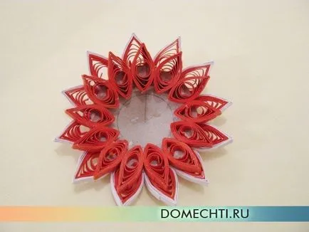 Quilling képet a papír meg a kezét a kezdők
