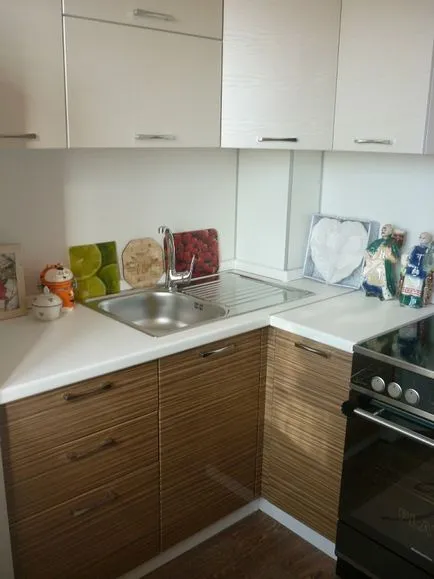 Konyhák Zebrano valódi fotók, színek, színek kombinációja, konyha tervezés, belsőépítészet, javítás, fotók