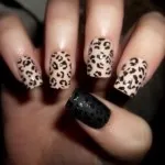 Leopard manikűr, manikűr leopárd fotó